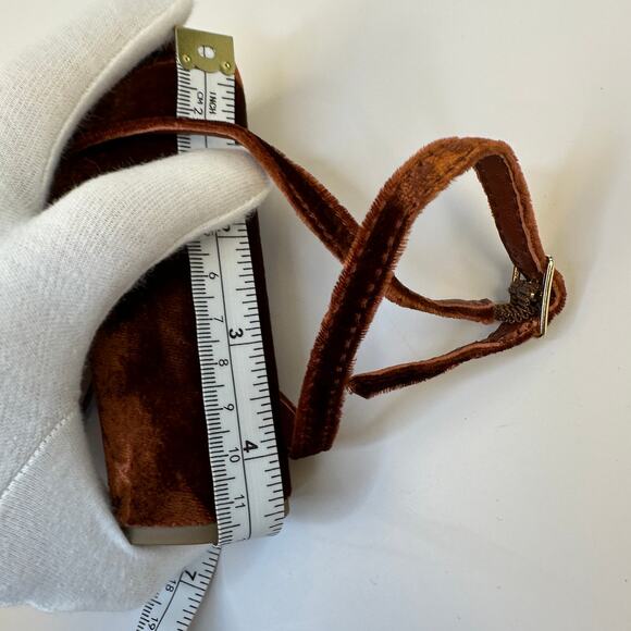 Loeffler Randall Fae Velvet Open Toe Platform Heels Sandals Sz 6 NIB Spice $425 - Picture 12 of 16